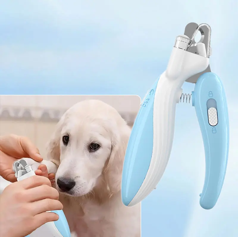 LED Illuminated Pet Nail Clipper with Safety Guard
