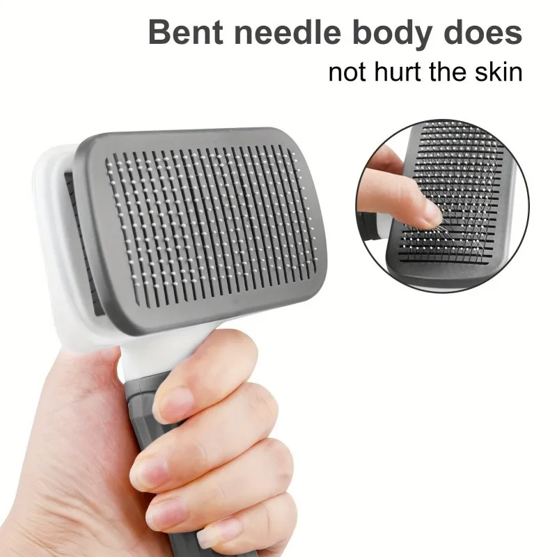 Round Tip Pet Grooming Brush with Massage Beads